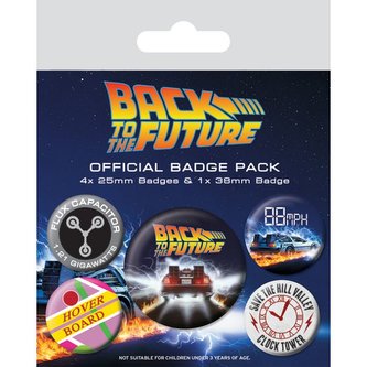 Sada placek Back To The Future - Delorean (5 ks)