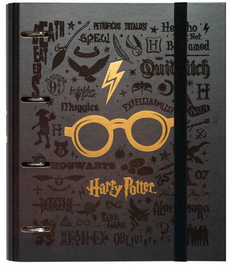 Kroužkový pořadač se spojovací svorkou Harry Potter: Brýle (28 x 32 x 7 cm)