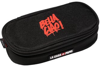 Penál na tužky La casa de papel|Papírový dům: Bella Ciao! (21 x 10,5 cm) černý polyester