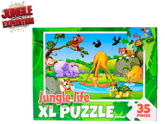 Puzzle \"Život v džungli\" 62x46cm 35ks v krabičce