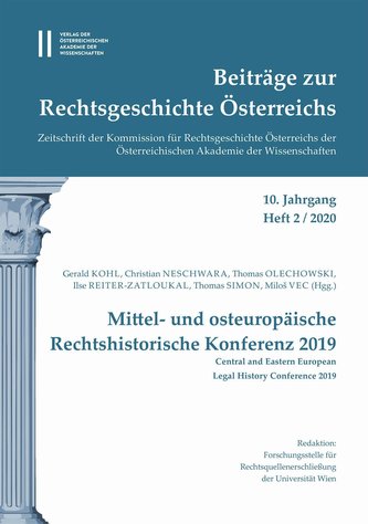 BEITRÄGE ZUR RECHTSGESCHICHTE ÖSTERREICHS. 10. 2/2020