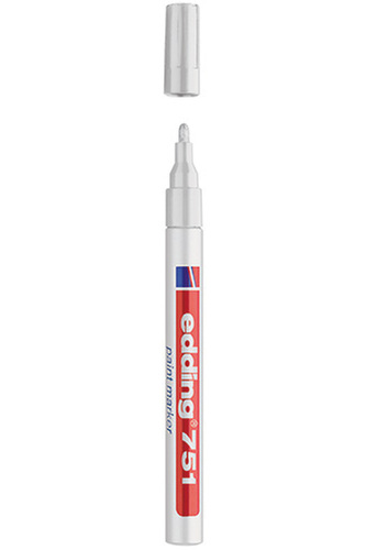 Lakový popisovač "751", bílá, 1-2mm, EDDING