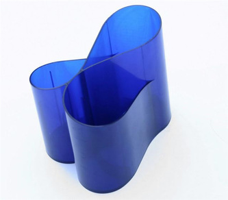 Stojánek na psací potřeby, ICO "Lux", transparentní modrý