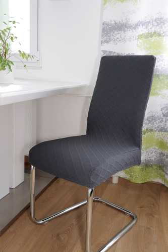 HOME ELEMENTS Potah na židli 38x38x45 cm, tmavě šedý