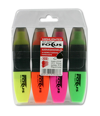 Zvýrazňovač ICO Focus, sada 4ks