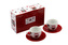 Home Elements šapo porcelán Červená sova 250 ml sada 4 kusy