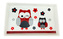 Home Elements tácek porcelán Červená sova 19x12 cm