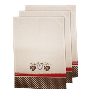 Utěrka, 3 ks, Srdce