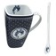 Home Elements porcelánový hrnek Elegant blue 600 ml - bílé tečky