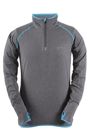GRAN - pánská eco 2 vrstva(1/2 zip) dk šedá mel - S