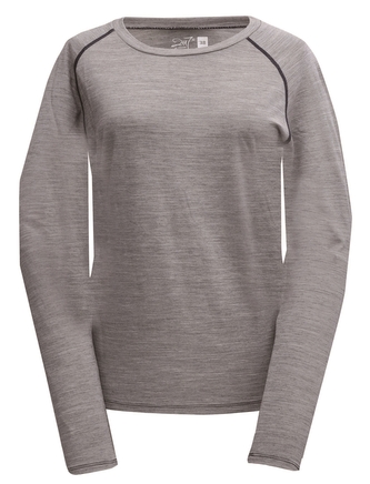 ULLERVAD - dámský top s dl.ruk.(merino 56%) - Dk grey - 36