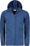 BJÖRKHULT - ECO pán.fleece bunda s kapucí - modrá - S