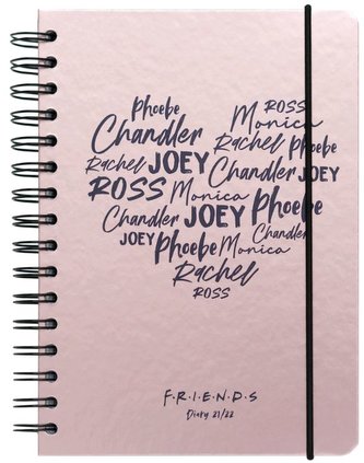 Plánovací diář A5 2021/2022 Friends|Přátelé: Jména Akademický diář (14,8 x 21 cm)
