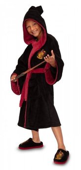 Dětský fleece župan Harry Potter: Čaroděj z Nebelvíru - Gryffindor (10-12 let) černá