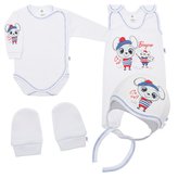 Soupravička 4-dílná New Baby Bonjour - velikost 62 (3-6m)
