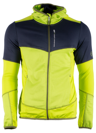GTS 3015 M S20 - Pánská mikina Waffle Fleece, Bicolour - lime - L