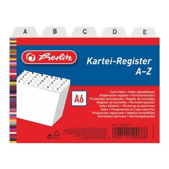 Herlitz - Registr do kartotéky A6 A-Z Herlitz - Registr do kartotéky A6 A-Z