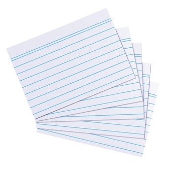 Herlitz - Karty do kartotéky, A8, bílé, linka