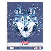 Herlitz - spirálový blok A4/80 listů, čtvereček, Vlk