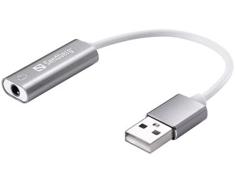 Sandberg Headset USB converter, adaptér 3,5mm jack na USB
