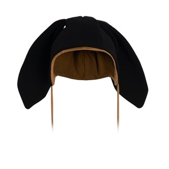 Kojenecká bavlněná čepička s oušky New Baby Favorite černá - velikost 74 (6-9m)