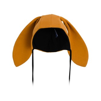 Kojenecká bavlněná čepička s oušky New Baby Favorite hnědá - velikost 68 (4-6m)