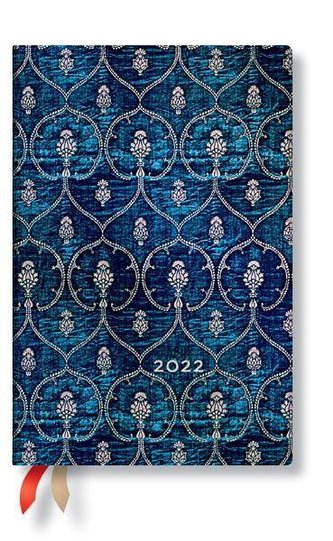 Samtblau 12-Monatskalender 2022 Mini Horizontal