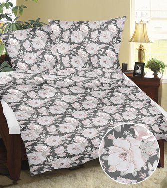 Povlečení krepové - bílá růže - 140x200,70x90 cm