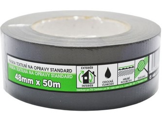 páska textilní na opravy STANDARD 48mmx50m ČER
