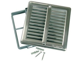 mřížka větrací se síťovinou 150x150mm nerez