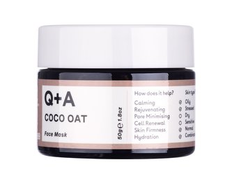 Q+A Coco Oat Pleťová maska 50 g pro ženy