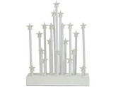 svícen vánoční el.20 svíček LED,teplá BÍ,hvězda,dřev.BÍ,22,3x29,5x5cm,do zásuvky