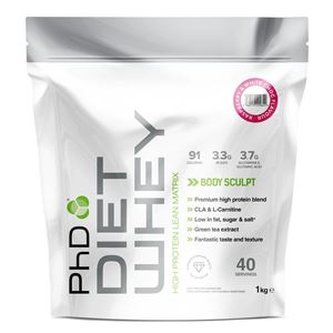 PhD Nutrition Diet Whey - Bílá čokoláda, Malina - 1000 Gramů