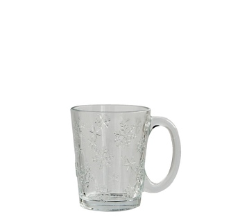 Hrnek skleněný 300ml sněhové vločky