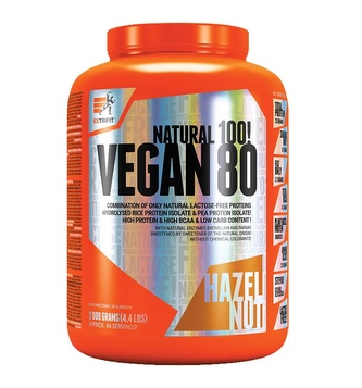 Extrifit Vegan 80 - Lískový oříšek - 2000 Gramů