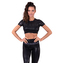 Nebbia “Sandra D” crop top 657 - Černá - M