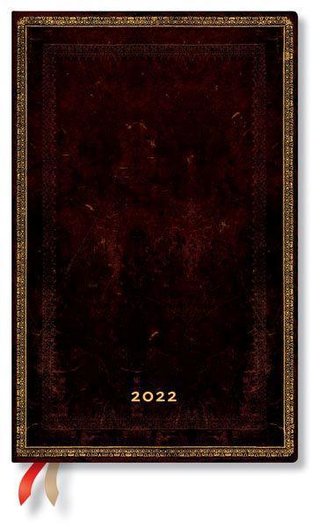 Schwarzes Marokkoleder 12-Monatskalender 2022 Maxi Verso