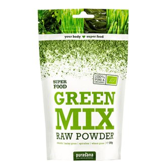 Purasana Green Mix Powder BIO - Bez příchutě - 200 Gramů