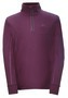 EKUDDEN - pánská powerfleece mikina 1/2 zip - Wine red - S