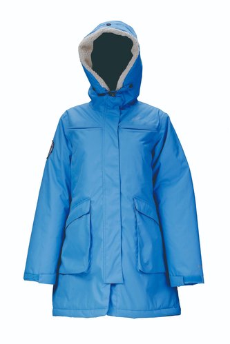 OTTERSTAD - dámská zimní parka s kapucí - azurově modrá - 42