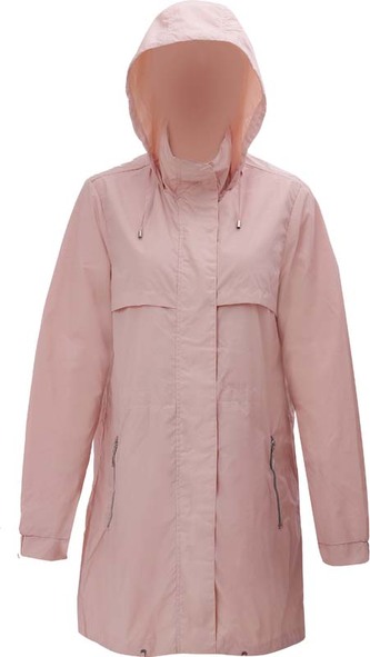 ZINK - dámský kabát s kapucí - Soft Pink - XL