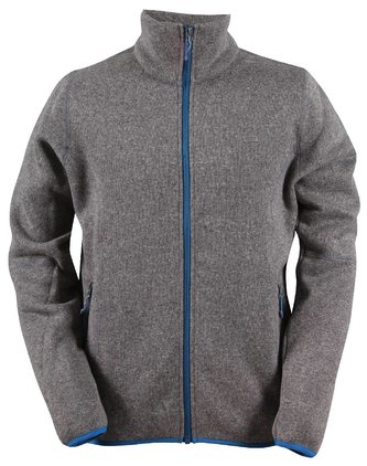 TOBO -pánský svetr se zipem (flatfleece) - šedý - XL