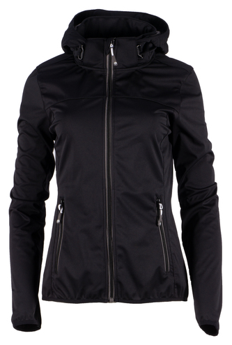 GTS 4013 L S0 - Dámská 3L softshell bunda s kapucí - black - 36