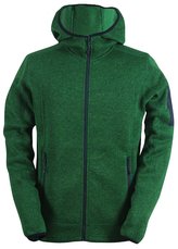 HEDEN -pánský svetr s kapucí a zipem(flatfleece) - zelený - 3XL