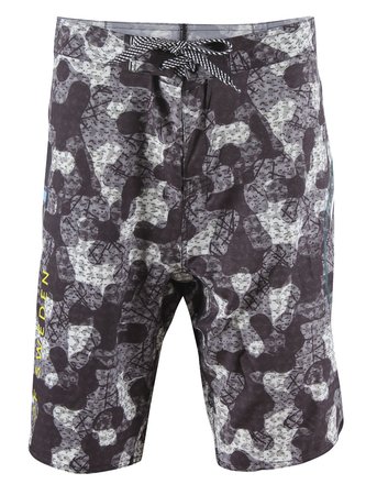 Moholm- pánské běžecké kraťasy - černé / AOP - L