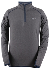 GRAN - ECO pánská multisportovní mikina - 1/2 zip (2.vrstva) - šedá melange - 3XL