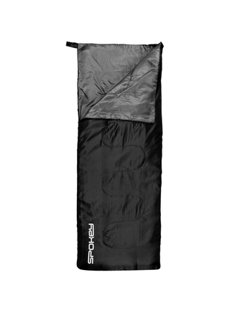 Spokey - SUMMERTIME Spací pytel deka pravé zapínání - černý