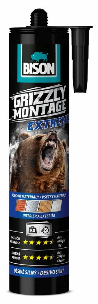 Lepidlo montážní Bison Grizzly Montage Extreme 435 g