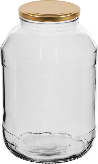 Sklenice zavařovací 2 l 6 ks s víčkem zlaté