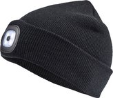 Čepice s čelovkou LED černá (USB nabíjení)